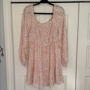 Light Floral Smocked Mini Dress